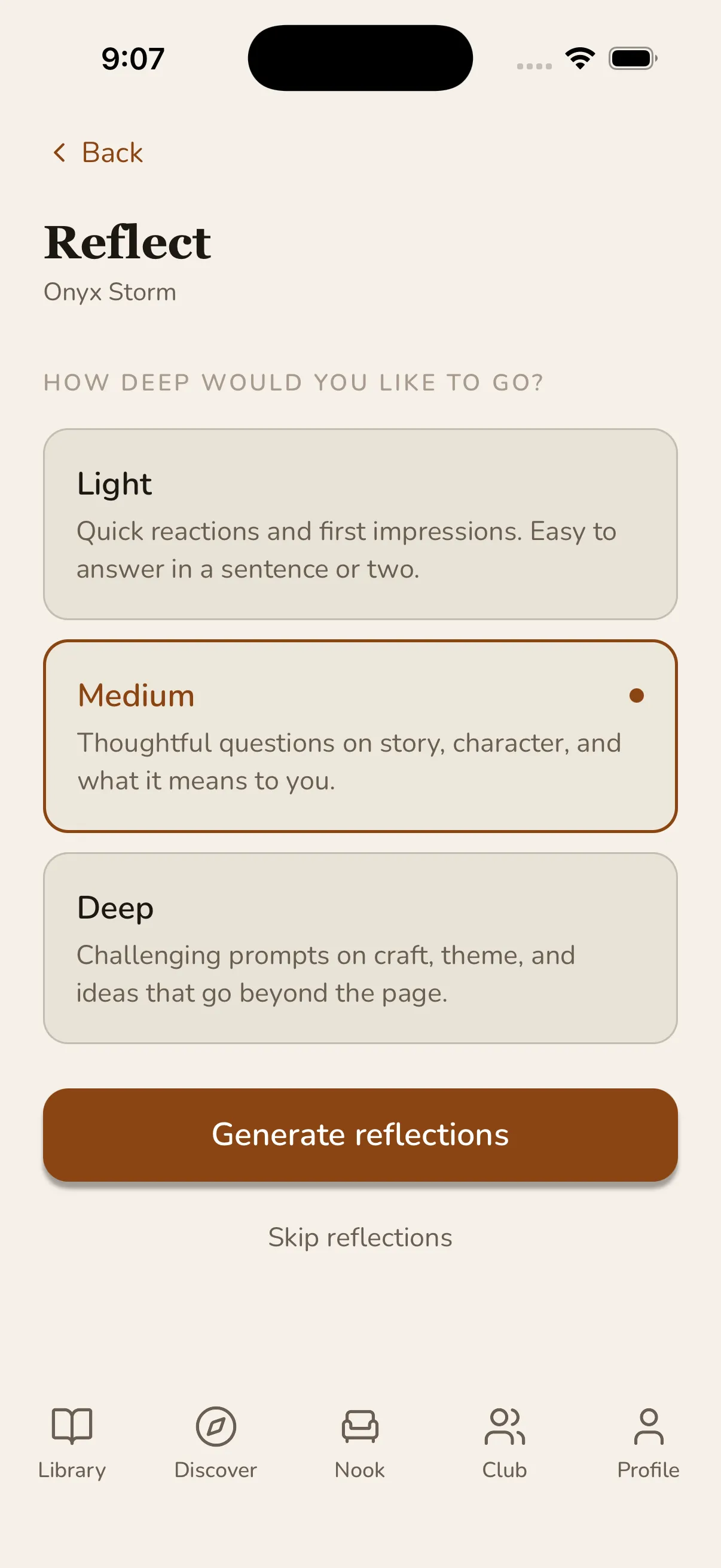 Questions shaped by what you read